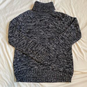 100% Cotton Calvin Klein Black and Grey Turtle Neck Sweater